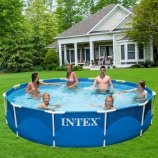 Каркасный бассейн Intex 366х76 см Metal Frame™ c эффектом мозаики + фильтр-насос 2006 л/ч (int-28212)