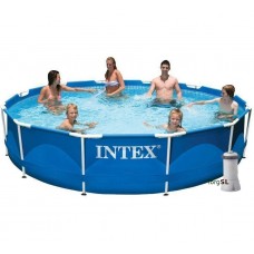 Каркасный бассейн фильтр-насос Intex 366х76 см c эффектом мозаики (int-28212)