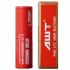 Высокотоковый аккумулятор AWT 18650 3000mAh 40A красный (im-45114)