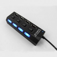 Концентратор ТРМ USB HUB на 4 порта с подсветкой черный (im-45104)